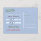 日付のフォトムービー結婚ポスターテーマの保存 案内ポストカード (裏面)