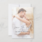 日付のフォト写真結婚の セーブザデート (正面)