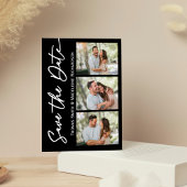 日付のフォト結婚コラージュのモダン保存 インビテーションポストカード