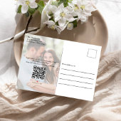 日付のフォト結婚コラージュのモダン保存 インビテーションポストカード