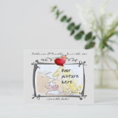 日付のフォト結婚ポストカカスタムードの保存 案内ポストカード (スタンド正面)