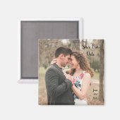 日付のフォト結婚マグネットを保存 マグネット (正面/裏面)