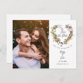 日付のフローラハートを保存するGarlandフォトポストカード ポストカード (正面/裏面)