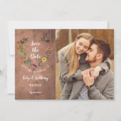 日付のフローラハート素朴の写真を保存 セーブザデート (正面)