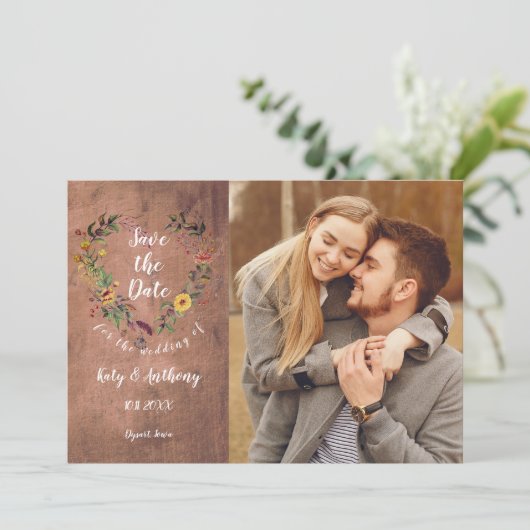 日付のフローラハート素朴の写真を保存 セーブザデート (スタンド正面)