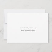 日付のペンモダン線結婚スクリプトの保存 招待状 (裏面)