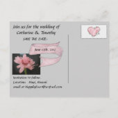 日付のポストカー結婚ドの写真を保存カスタムする 案内ポストカード (裏面)