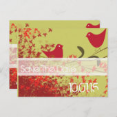 日付のポストカ結婚ードの保存 案内ポストカード (正面/裏面)