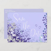 日付のポストカ結婚ードの保存 案内ポストカード (正面/裏面)