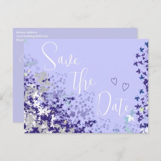 日付のポストカ結婚ードの保存 案内ポストカード (正面/裏面)