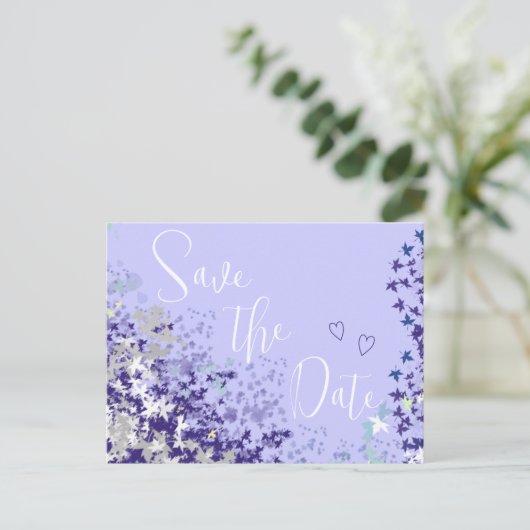 日付のポストカ結婚ードの保存 案内ポストカード (スタンド正面)