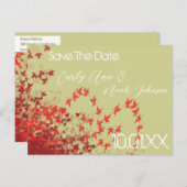 日付のポストカ結婚ードの保存 案内ポストカード (正面/裏面)