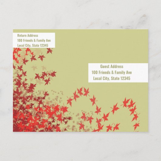 日付のポストカ結婚ードの保存 案内ポストカード (裏面)