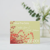 日付のポストカ結婚ードの保存 案内ポストカード (スタンド正面)