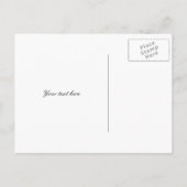 日付のポストカ結婚ードを保存 |ティール（緑がかった色）白フローラ 案内ポストカード (裏面)