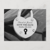 日付のポストカ結婚ードを保存 | ハートラブロック 案内ポストカード (正面)