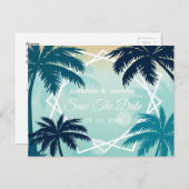 日付のポストカ結婚ードを保存 案内ポストカード (正面/裏面)