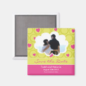 日付のマグネット結婚を保存する マグネット (正面/裏面)