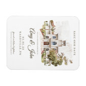 日付のマグネット結婚を保存する マグネット (横)