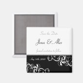 日付のマグネット結婚を保存する マグネット (正面/裏面)