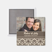 日付のマグネット結婚を保存する マグネット (正面/裏面)