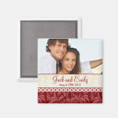 日付のマグネット結婚を保存する マグネット (正面/裏面)