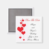 日付のマグネット結婚テンプレートの保存 マグネット (正面/裏面)