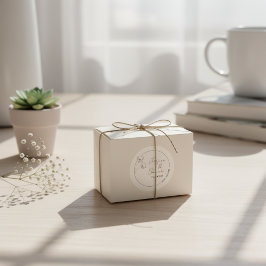 日付のミニマルなポピー暖かい暖結婚かい ラウンドシール