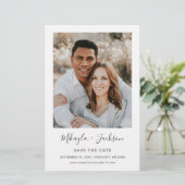 日付のミニマルモダンリスト予算の結婚保存 (スタンド正面)