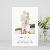 日付のミニマルモダンリスト予算の結婚保存 (スタンド正面)