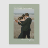 日付のミニマル保存Vertical Photo Sage Magnet (正面)