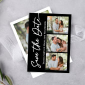 日付のミニマル結婚リストの写モダン真を保存 招待状