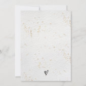 日付のミニマル結婚リストグリーンを保存 招待状 (裏面)