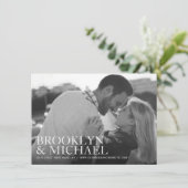 日付のミニマル結婚リスト発表の保存 セーブザデート (スタンド正面)