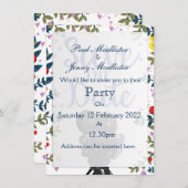 日付のムービー結婚カメラを保存 招待状 (正面/裏面)