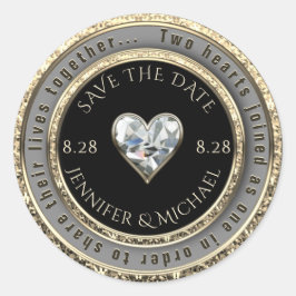 日付のメッセー結婚ジを保存 ラウンドシール