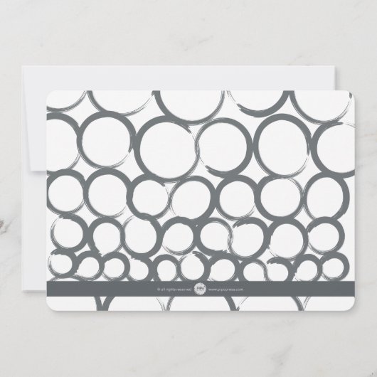 日付のモダンな灰色を救って下さい セーブザデート (裏面)