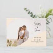 日付のモダン保存招待状 セーブザデート (スタンド正面)