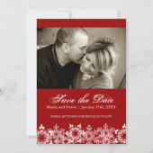 日付のモダン写真カードを保存する セーブザデート (正面)