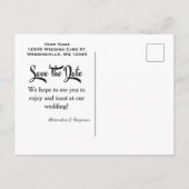 日付のモダン水の色の珊瑚はがきを保存 案内ポストカード (裏面)