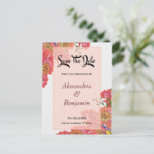 日付のモダン水の色の珊瑚はがきを保存 案内ポストカード (スタンド正面)