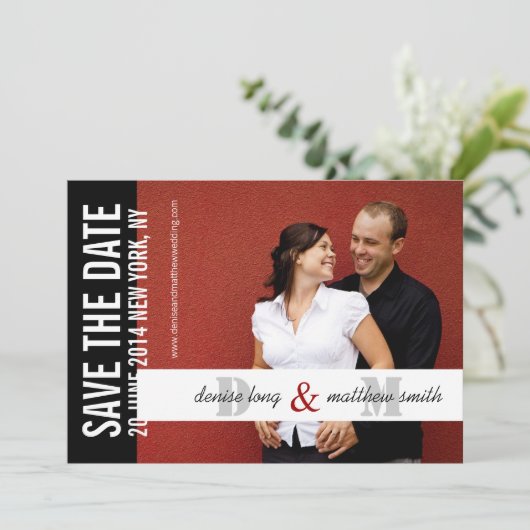 日付のモノグラムの写真のウェブサイトを救って下さい セーブザデート (スタンド正面)