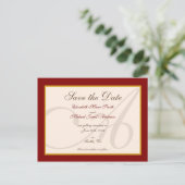 日付のモノグラムバーエレガントガンディ葉書を保存 案内ポストカード (スタンド正面)