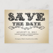 日付のレトロヴィンテージポストカードを保存 案内ポストカード (正面)