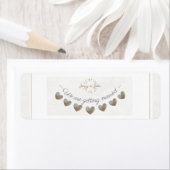 日付のレースと結婚真珠のハートバンティングを保存する ラベル (インサイチュ)