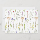 日付のワイルドフラワー結婚のフローラ写真を保存 セーブザデート (裏面)