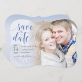 日付のヴィンテージのばら色のパステルを救って下さい: 平静 セーブザデート (正面/裏面)