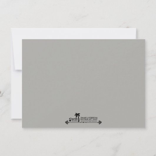 日付のヴィンテージのロマンチックなビーチの行先を救って下さい セーブザデート (裏面)