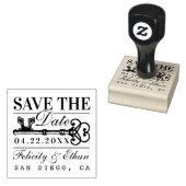 日付のヴィンテージ結婚アンティーク鍵の保存 ラバースタンプ (押印)