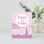 日付のヴィンテージ結婚灯台を保存 ポストカード (スタンド正面)